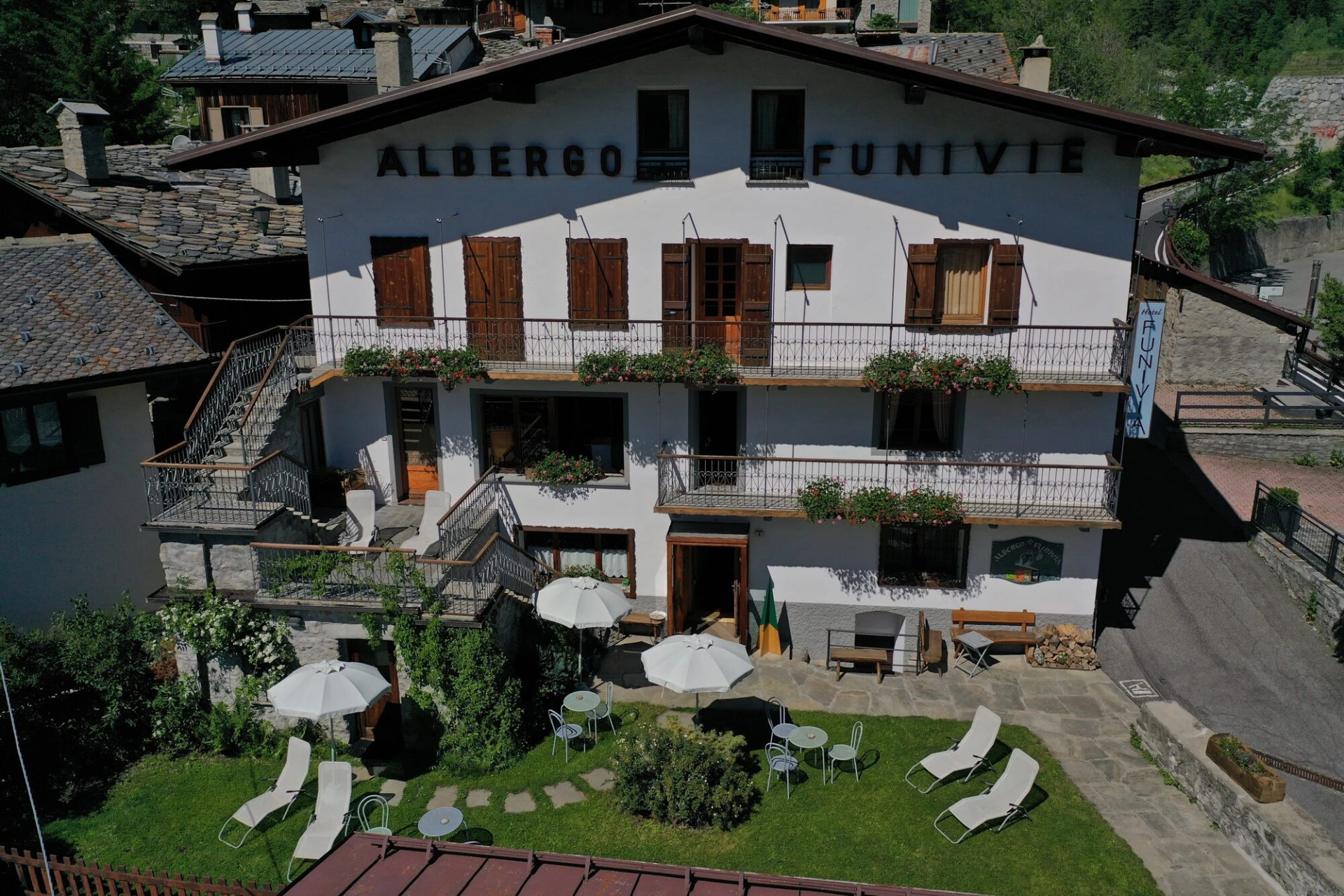 Hôtel Funivia i Courmayeur, halvvägs på TMB