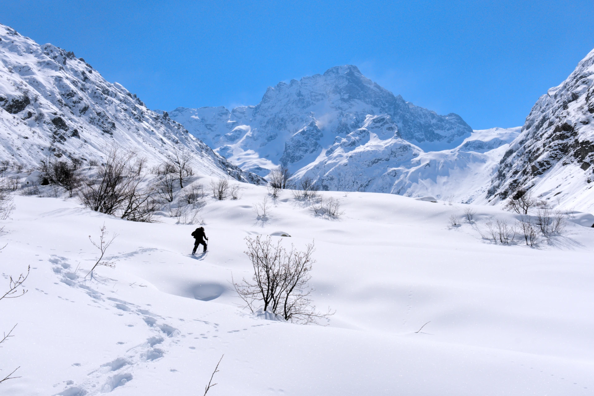 snöskovandring i Champsaur Valgaudemar