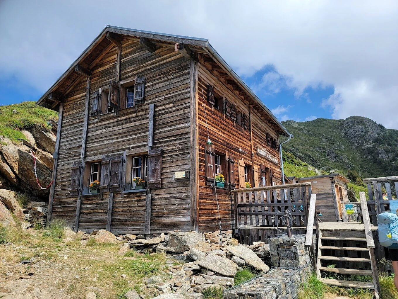 Refuge de Bellachat under Le Brévent, mot Mont-Blanc